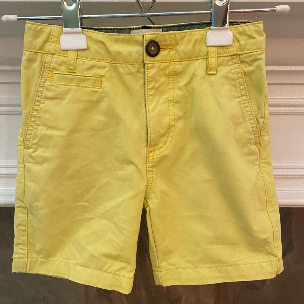 Boy’s Boden Chino Shorts Yellow Size 7Y